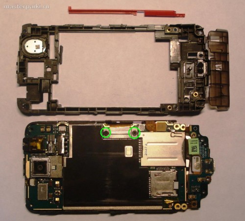 плата и рамка смартфона HTC Hero A6363.JPG